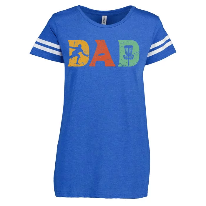 Funny Disc Golf Dad Retro Fathers Day Enza Ladies Jersey Football T-Shirt