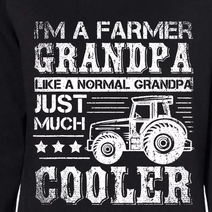 Fathers Day Gift Idea Grandpa Tractor Farmer Womens California Wash Sweatshirt