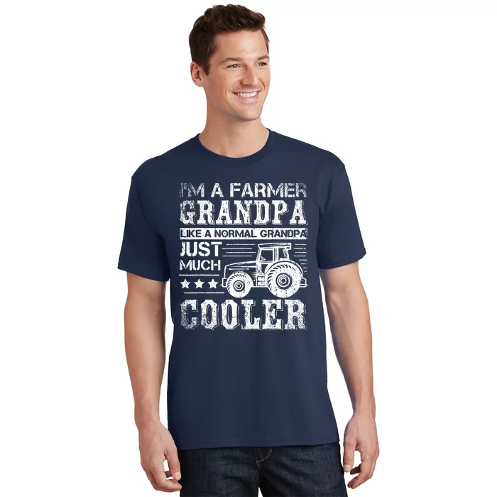 Fathers Day Gift Idea Grandpa Tractor Farmer T-Shirt