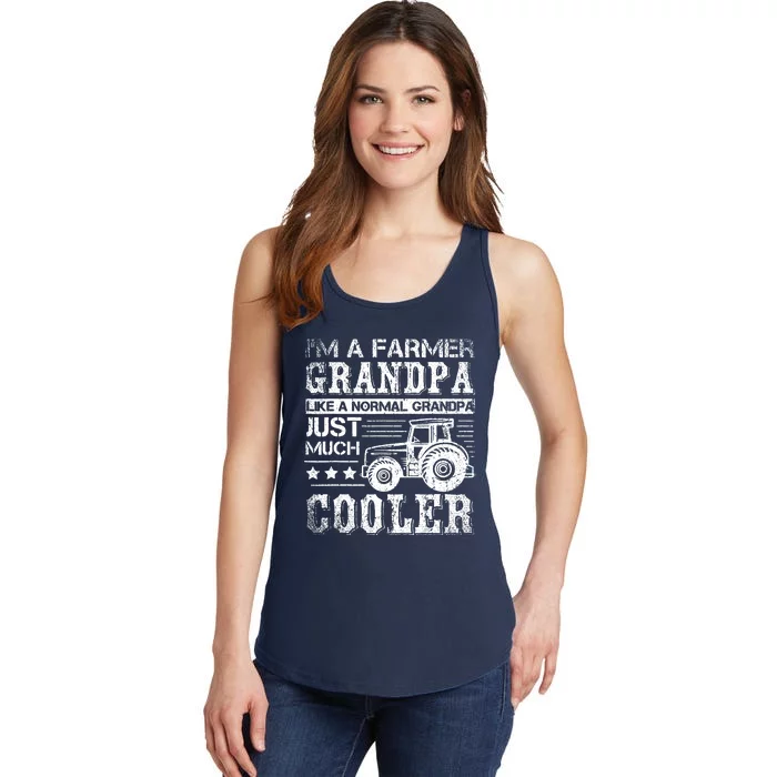 Fathers Day Gift Idea Grandpa Tractor Farmer Ladies Essential Tank