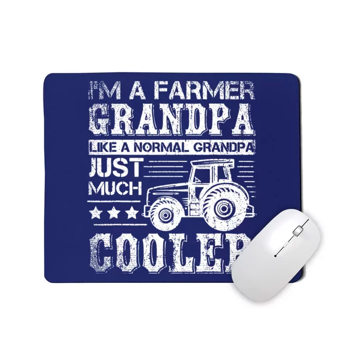 Fathers Day Gift Idea Grandpa Tractor Farmer Mousepad