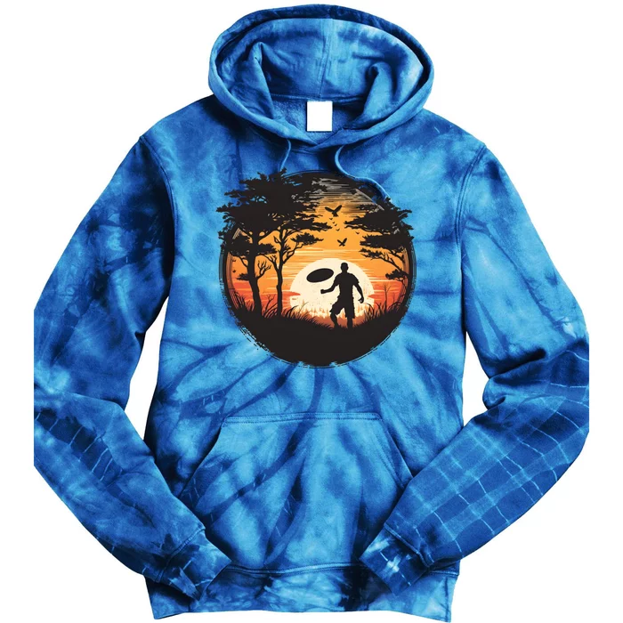 Funny Disc Golf Art Flying Disc Golfing Frisbee Gift Tie Dye Hoodie