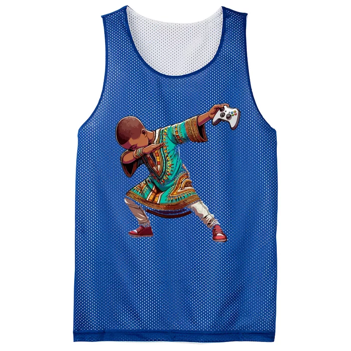 Funny Dabbing Gaming Dab Gamers Melanin Junenth Gift Mesh Reversible Basketball Jersey Tank