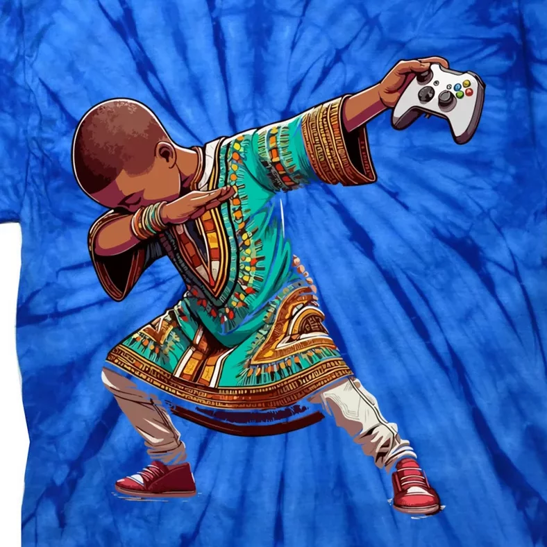 Funny Dabbing Gaming Dab Gamers Melanin Junenth Gift Tie-Dye T-Shirt