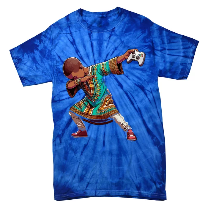 Funny Dabbing Gaming Dab Gamers Melanin Junenth Gift Tie-Dye T-Shirt