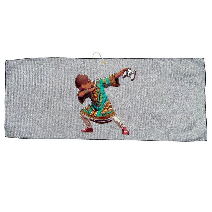 Funny Dabbing Gaming Dab Gamers Melanin Junenth Gift Large Microfiber Waffle Golf Towel