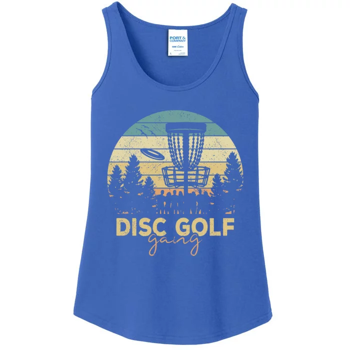 Funny Disc Golf Sport Disc Golf Gang Retro Frisbee Golf Gift Ladies Essential Tank