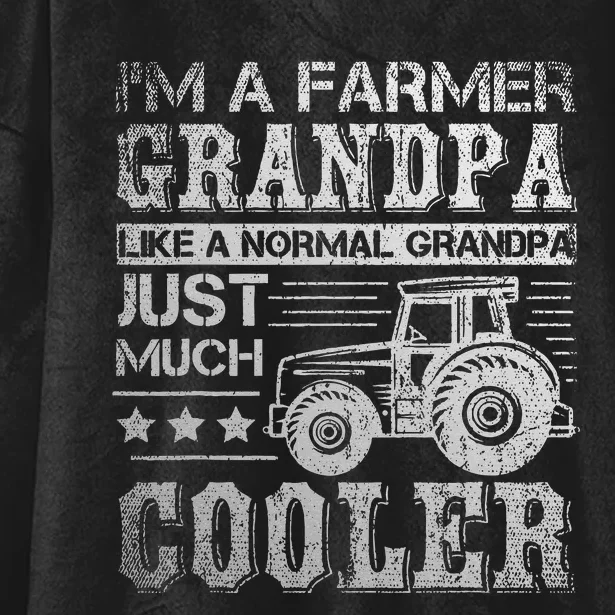 Fathers Day Gift Idea Grandpa Tractor Farmer Hooded Wearable Blanket