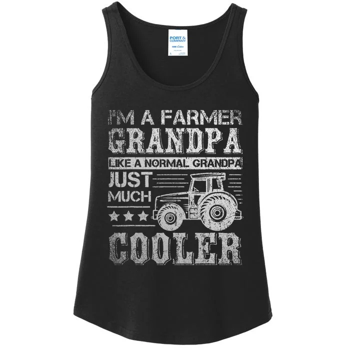 Fathers Day Gift Idea Grandpa Tractor Farmer Ladies Essential Tank