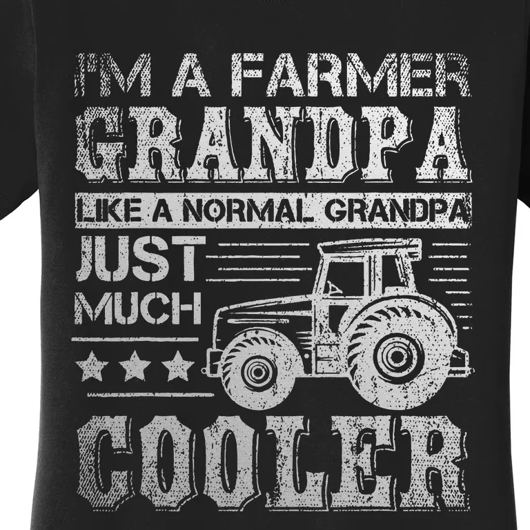 Fathers Day Gift Idea Grandpa Tractor Farmer Women's T-Shirt