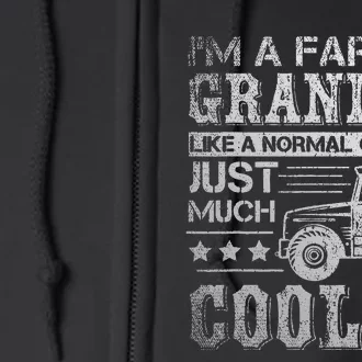 Fathers Day Gift Idea Grandpa Tractor Farmer Full Zip Hoodie