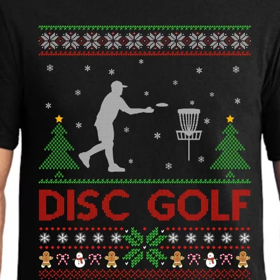 Funny Disc Golf Sports Lover Santa Ugly Disc Golf Christmas Funny Gift Pajama Set