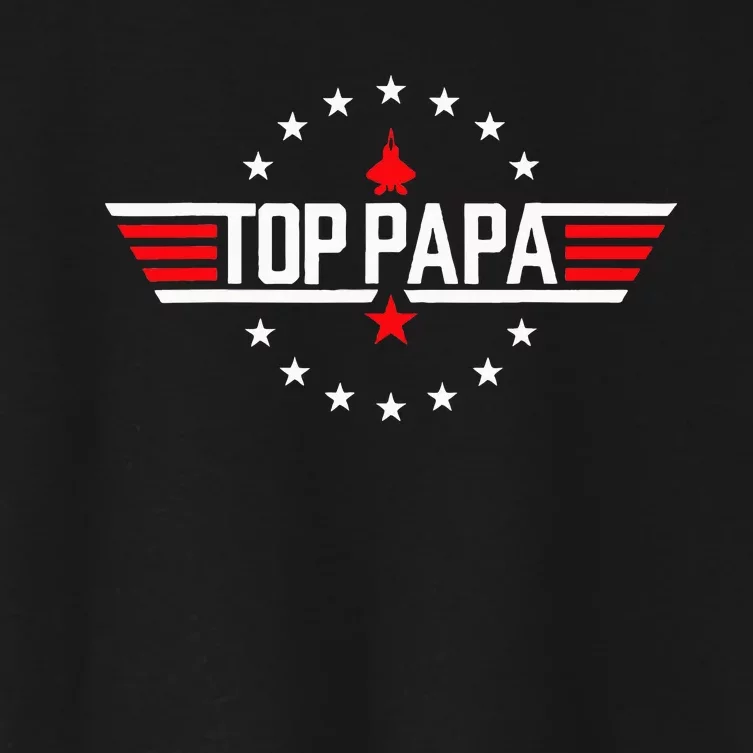 Fathers Day Gift Papa Gift From Grandkids Son Daughter Women's Crop Top Tee