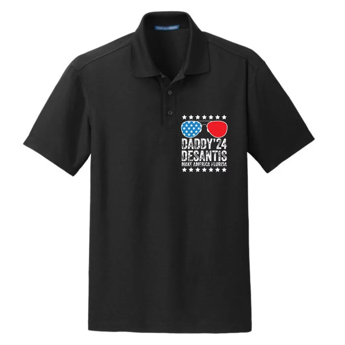 Fathers Day Gift Daddy 2024 Desantis Make America Florida Dry Zone Grid Performance Polo