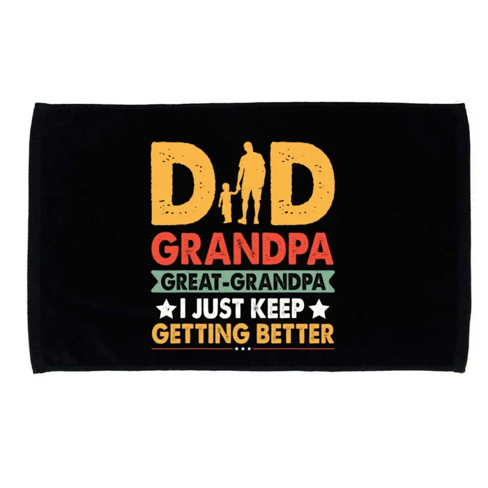 Funny Dad Great Grandpa For Fathers Day Microfiber Hand Towel