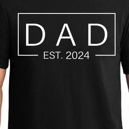 Fathers Day Gift Dad Est. 2024 Expect Baby Men Wife Daughter Pajama Set