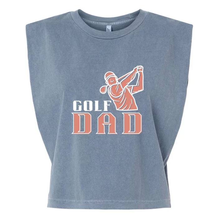 Father's Day Golf Dad Best Dad By Par Gift For Dad Garment-Dyed Women's Muscle Tee