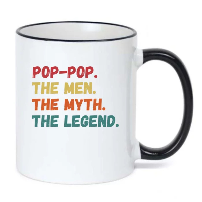 Fathers Day Gift For Pop Pop The The Myth The Legend Gift Black Color Changing Mug