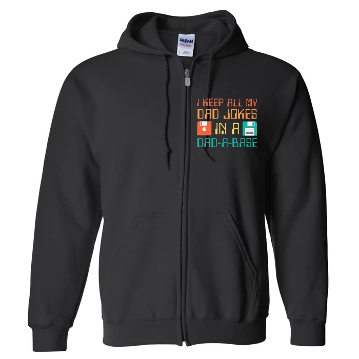 Fathers Day Gift Dad A Base Funny Dad Joke Dad Full Zip Hoodie