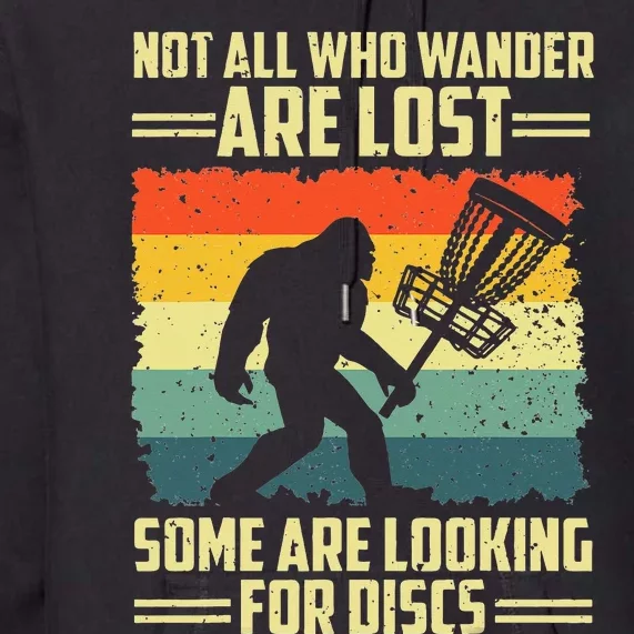 Funny Disc Golf Bigfoot Tee For Disc Golf Players Premium Hoodie