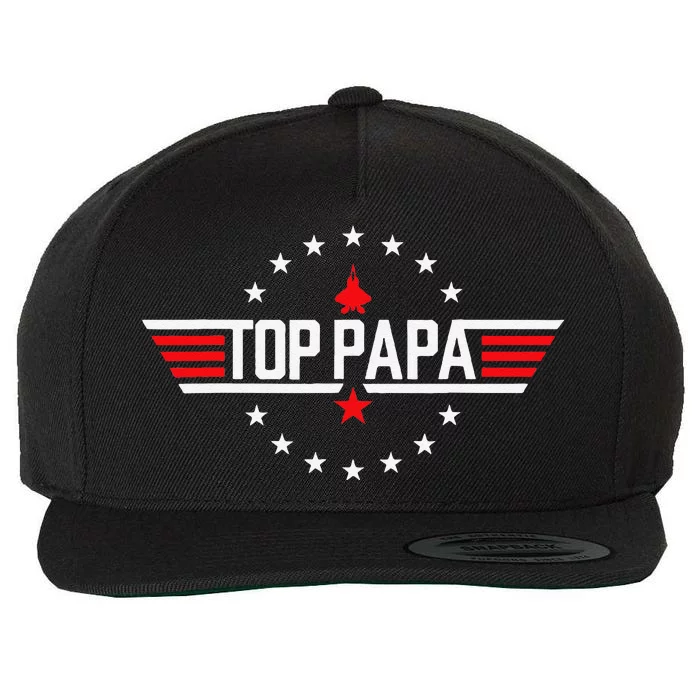 Fathers Day Gift Papa Gift From Grand Son Daughter Wool Snapback Cap