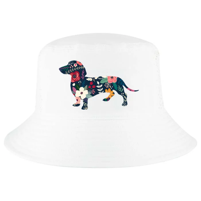 Floral Dachshund Gift Great Gift Doxie Dog Lover Great Gift Cool Comfort Performance Bucket Hat