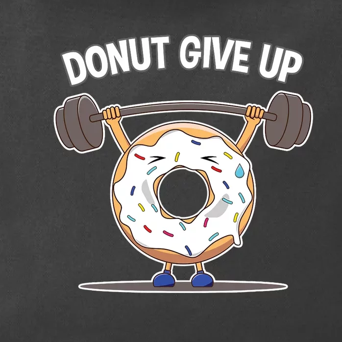 Funny Donut Give Up Weight Lifting Workout Funny Donut Gift Zip Tote Bag