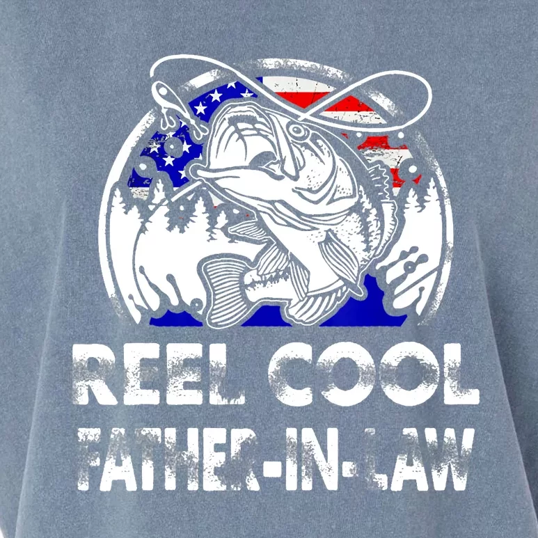 Fathers Day Gift Tee Reel Cool Father-In-Law Fishing Garment-Dyed Women's Muscle Tee