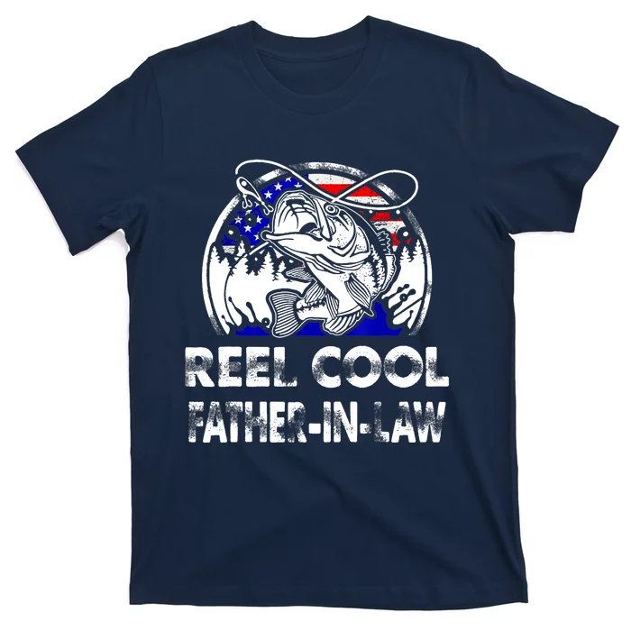 Fathers Day Gift Tee Reel Cool Father-In-Law Fishing T-Shirt