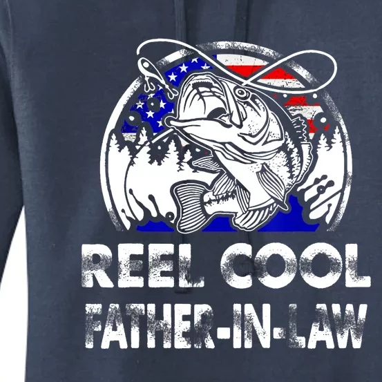 Fathers Day Gift Tee Reel Cool Father-In-Law Fishing Women's Pullover Hoodie