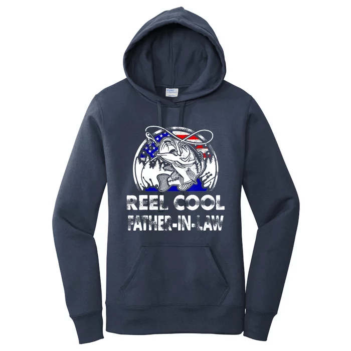 Fathers Day Gift Tee Reel Cool Father-In-Law Fishing Women's Pullover Hoodie