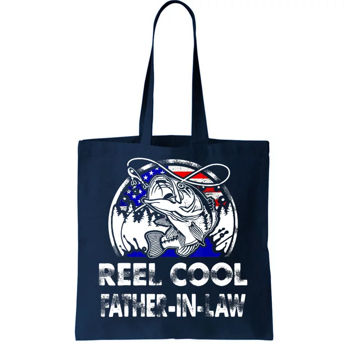 Fathers Day Gift Tee Reel Cool Father-In-Law Fishing Tote Bag