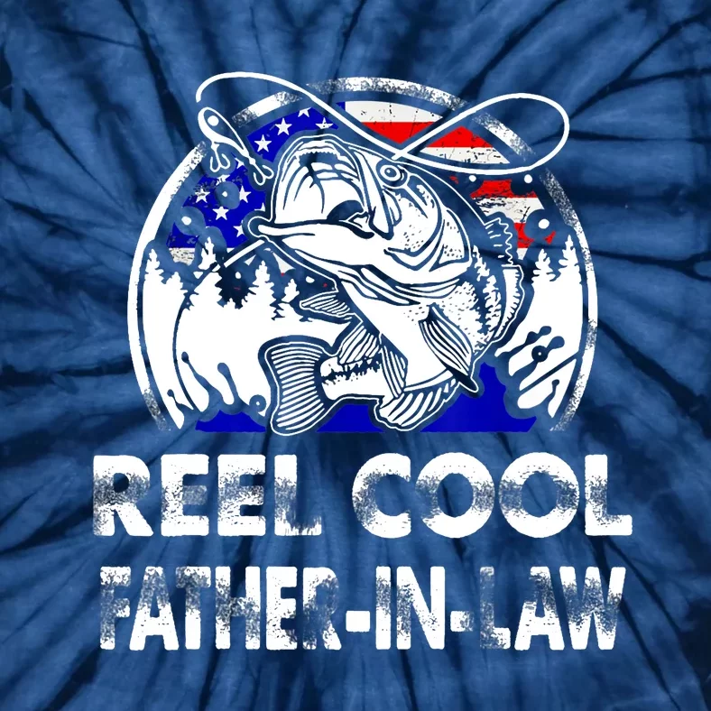 Fathers Day Gift Tee Reel Cool Father-In-Law Fishing Tie-Dye T-Shirt