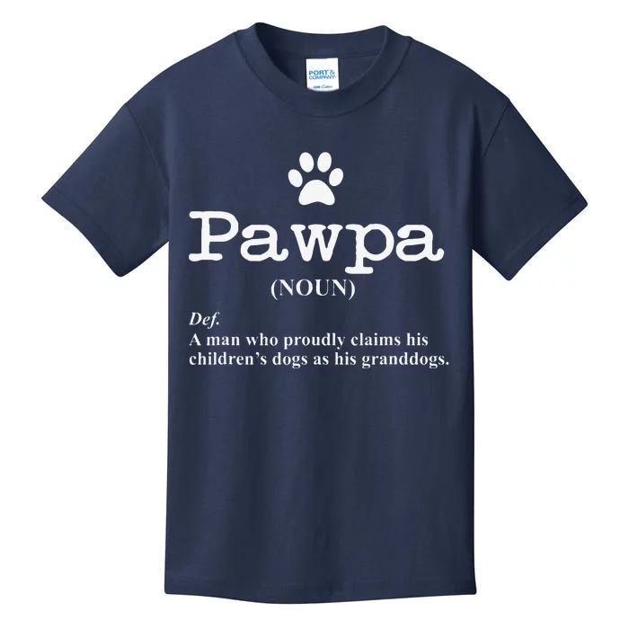 Funny Dog Grandpa Pawpa Defintion Kids T-Shirt