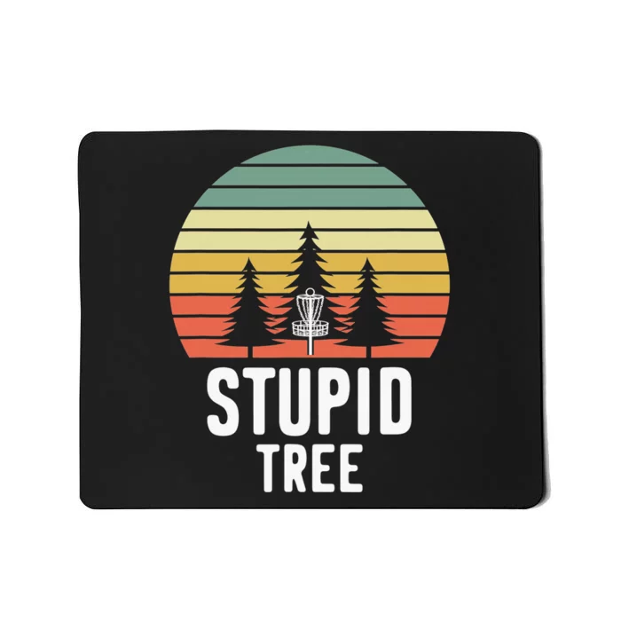 Funny Disc Golf Retro Hit Trees And Curse Disc Golfer Lovers Mousepad