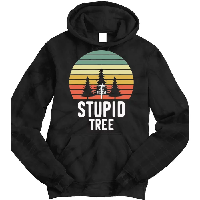 Funny Disc Golf Retro Hit Trees And Curse Disc Golfer Lovers Tie Dye Hoodie