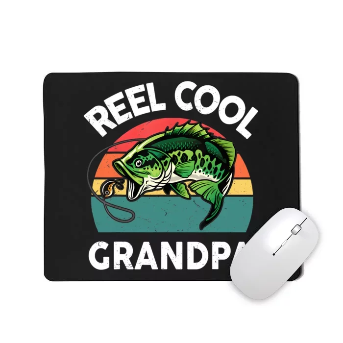 Fathers Day Gift Reel Cool Grandpa Dad Papa Poppop Fishing Mousepad