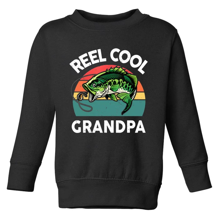 Fathers Day Gift Reel Cool Grandpa Dad Papa Poppop Fishing Toddler Sweatshirt