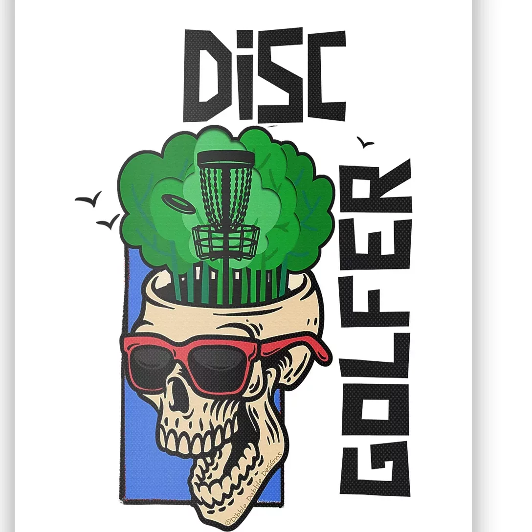 Funny Disc Golf on the Brain - Disc Golf Poster