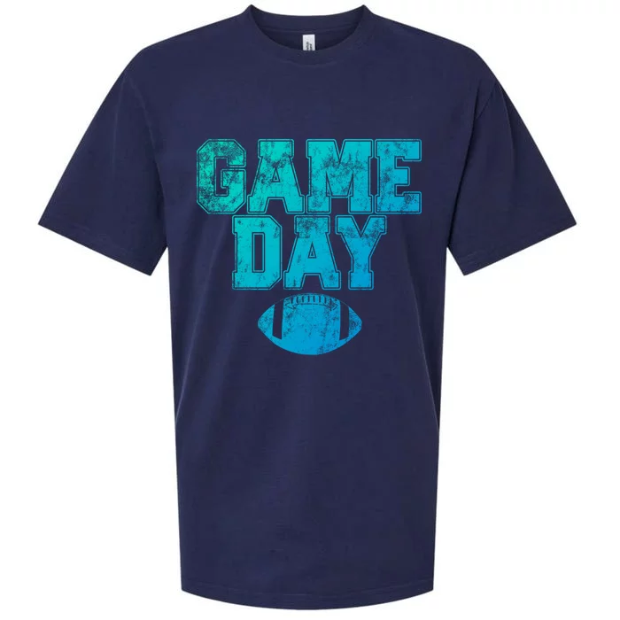 Football Day Game Vintage Distressed Graphic Dad Meaningful Gift Sueded Cloud Jersey T-Shirt