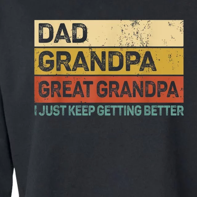 Fathers Day Gift from GrandKid Dad Grandpa Great Grandpa Cropped Pullover Crew