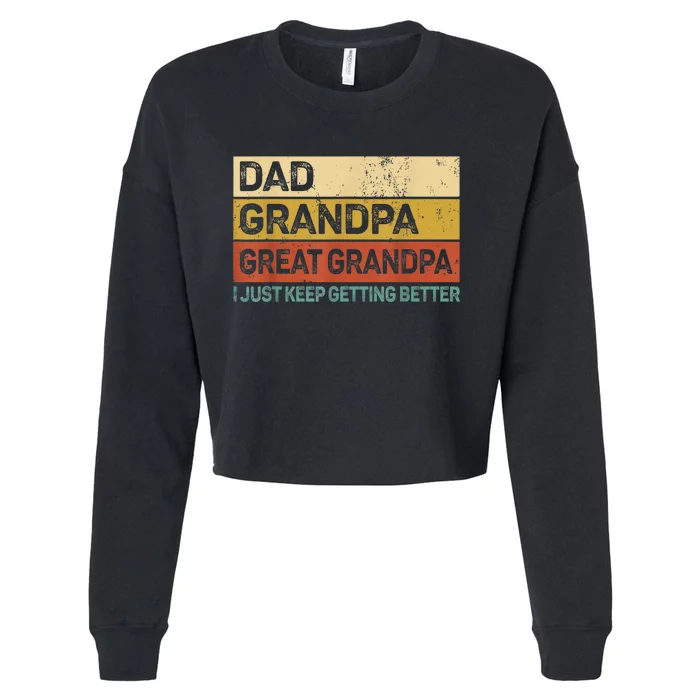 Fathers Day Gift from GrandKid Dad Grandpa Great Grandpa Cropped Pullover Crew