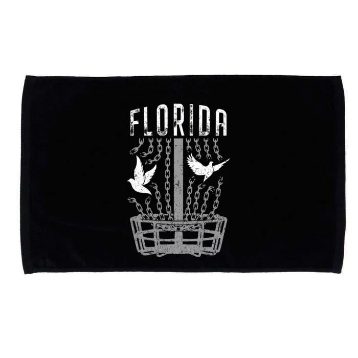 Florida Disc Golf Player Breaking Chains Birdie Gift Microfiber Hand Towel