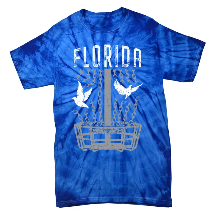 Florida Disc Golf Player Breaking Chains Birdie Gift Tie-Dye T-Shirt