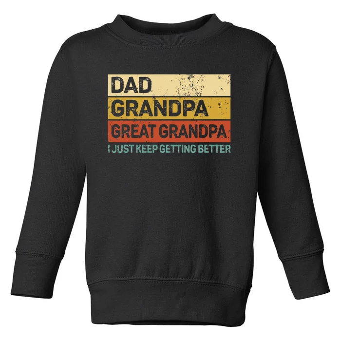 Fathers Day Gift From Grandkids Dad Grandpa Great Grandpa Toddler Sweatshirt