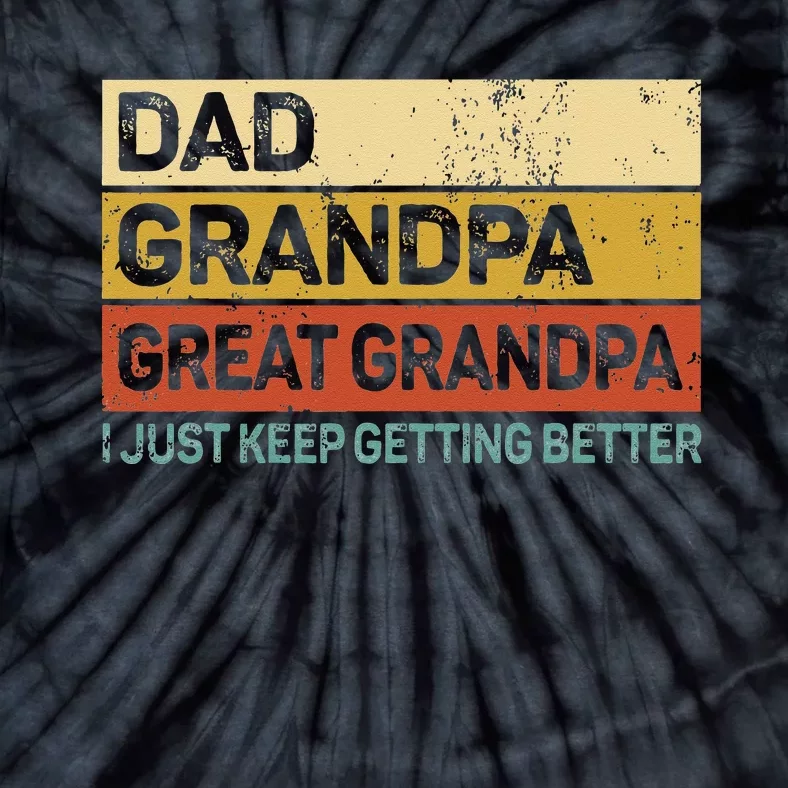 Fathers Day Gift From Grandkids Dad Grandpa Great Grandpa Tie-Dye T-Shirt