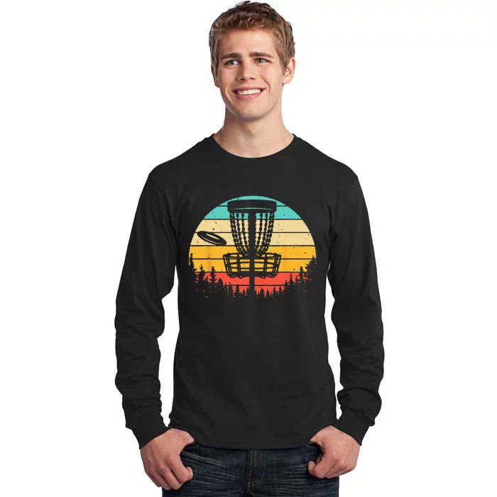 Funny Disc Golf Art For  Vintage Disc Golfer Lovers Tall Long Sleeve T-Shirt