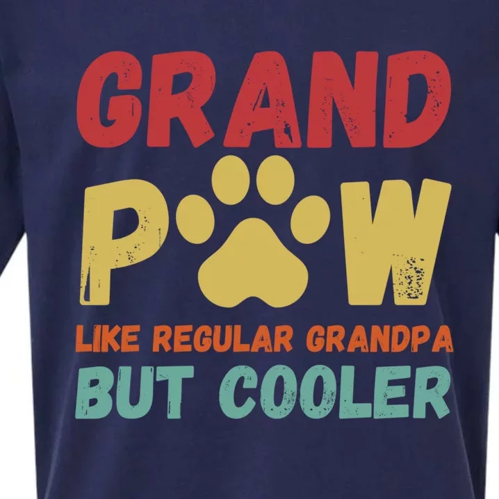 Fathers Day Gift Grandpaw Like Regular Grandpa But Cooler Cute Gift Sueded Cloud Jersey T-Shirt