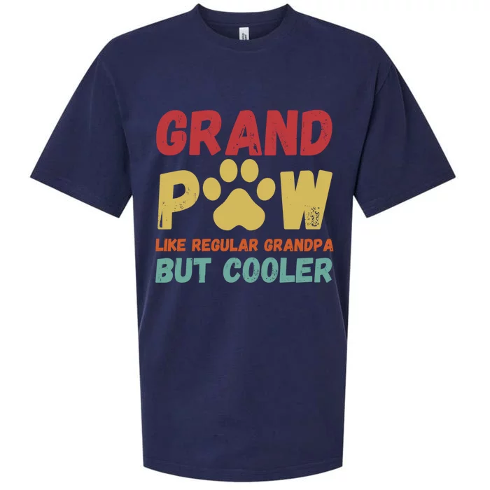 Fathers Day Gift Grandpaw Like Regular Grandpa But Cooler Cute Gift Sueded Cloud Jersey T-Shirt