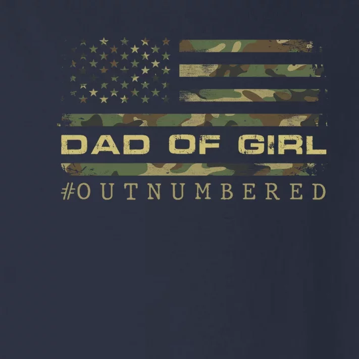 Fathers Day Gift For Dad Dad Of Girls Outnumbered Us Flag Cute Gift Toddler Long Sleeve Shirt